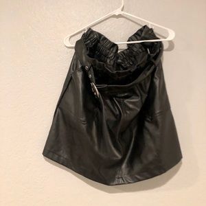 Faux Leather Skirt